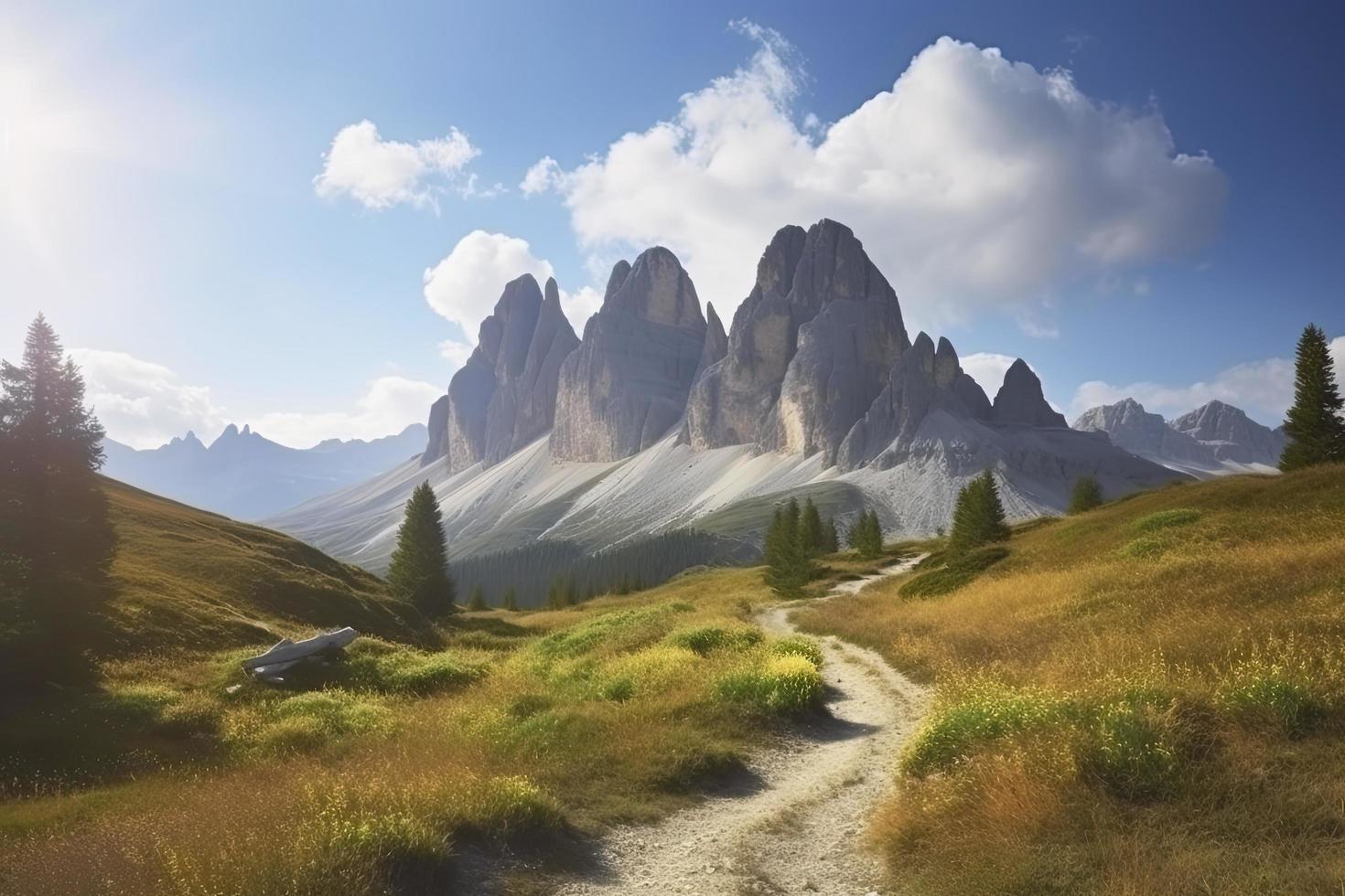 famous Italian National Park Tre Cime di Lavaredo. Dolomites, South Tyrol. Auronzo photo