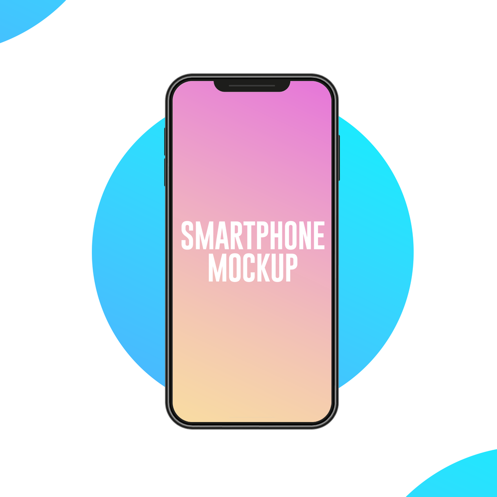 vol scherm smartphone mockup psd