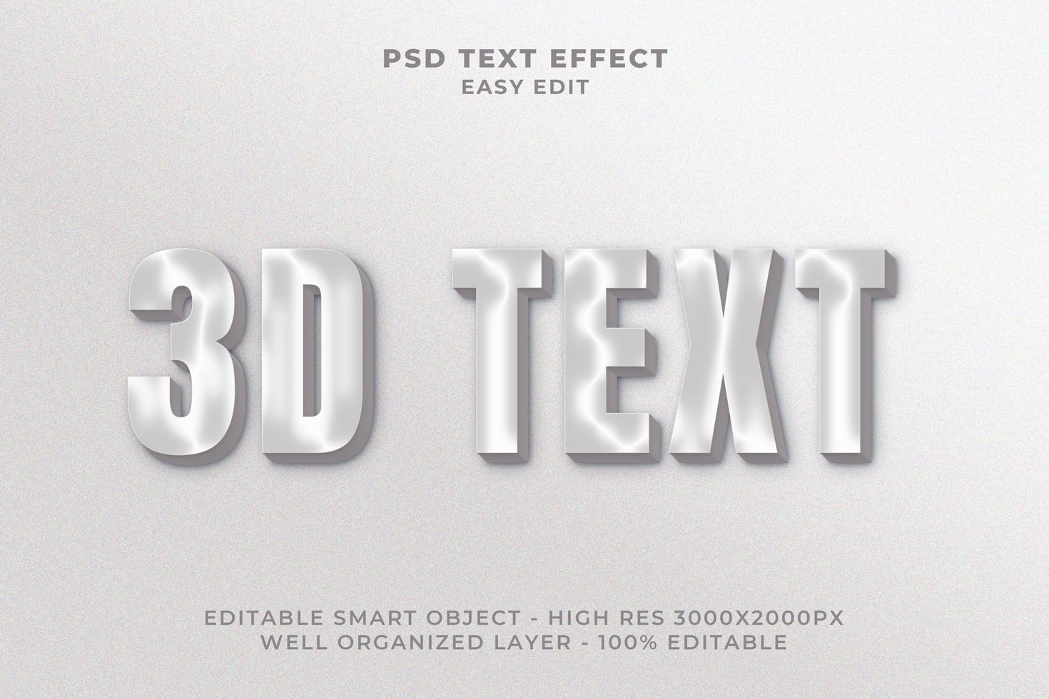 3D text effect psd