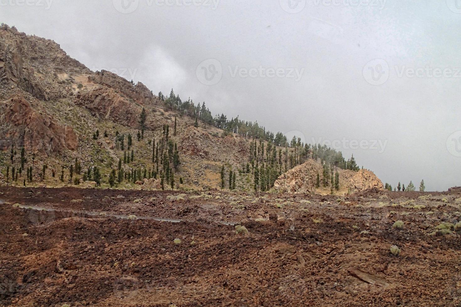 calma montaña paisaje alrededor teide en el Español canario isla tenerife foto