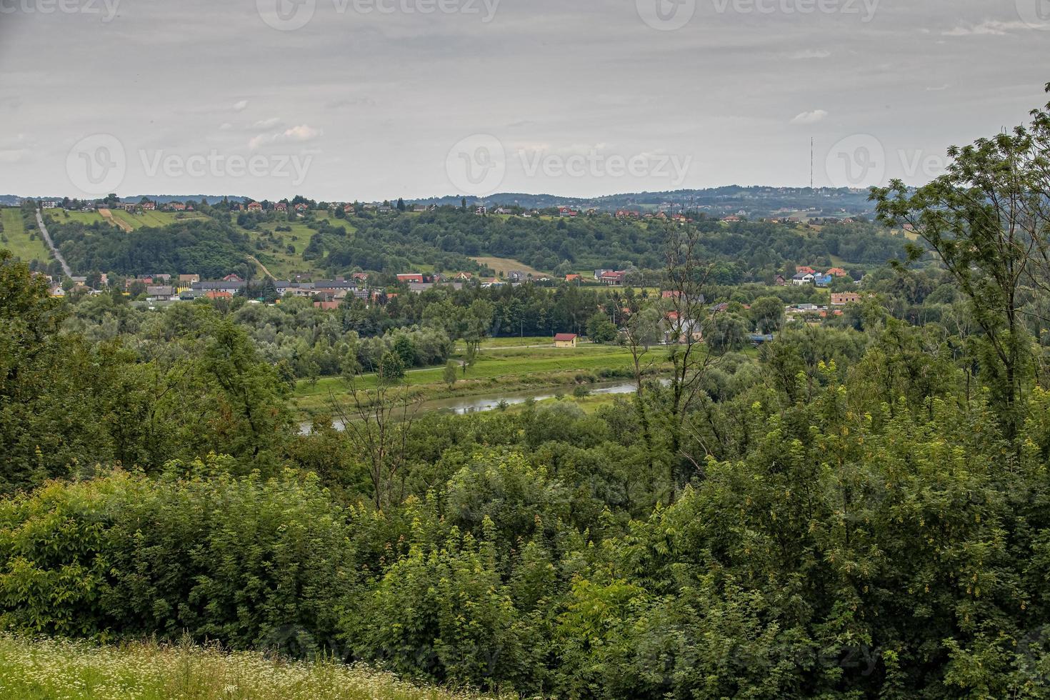 summer landscape with Polish mountains on a cloudy day photo