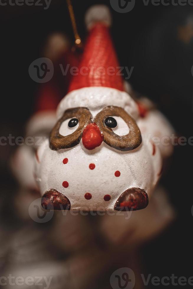 christmas decoration santa claus background closeup photo