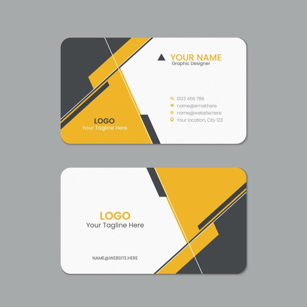 Professional business card, Printable horizontal and Vertical double sided corporate visiting card template vector