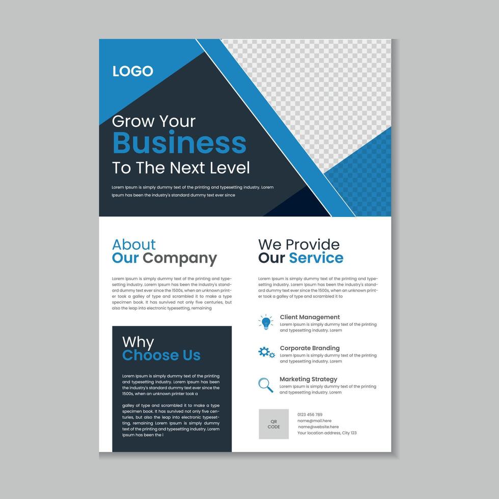 Corporate business flyer, Flyer cover design, Annual report, Corporate presentation, Agency marketing poster, Digital marketing flyer, Business brochure and editable print ready layout template design vector