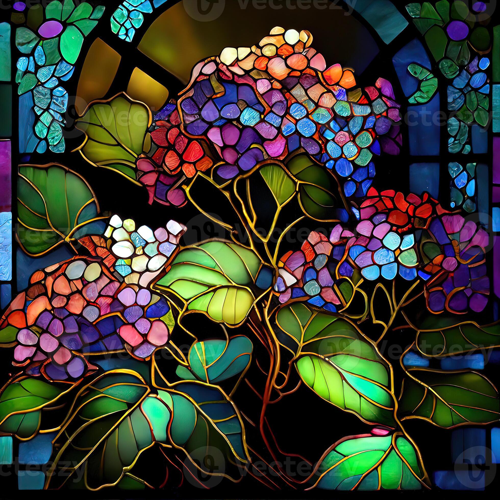 Floral Stained Glass Window Ai Generated 22455860 Stock Photo at Vecteezy