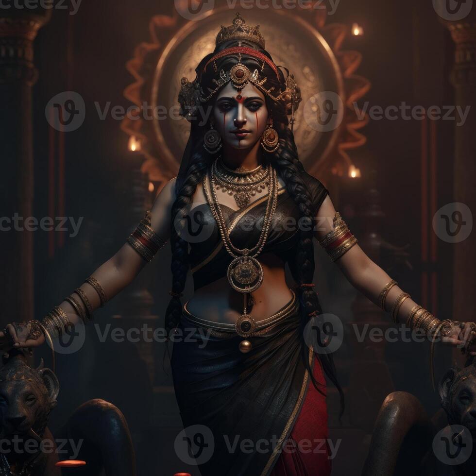 Kali Mata goddess of austerity portrait photo