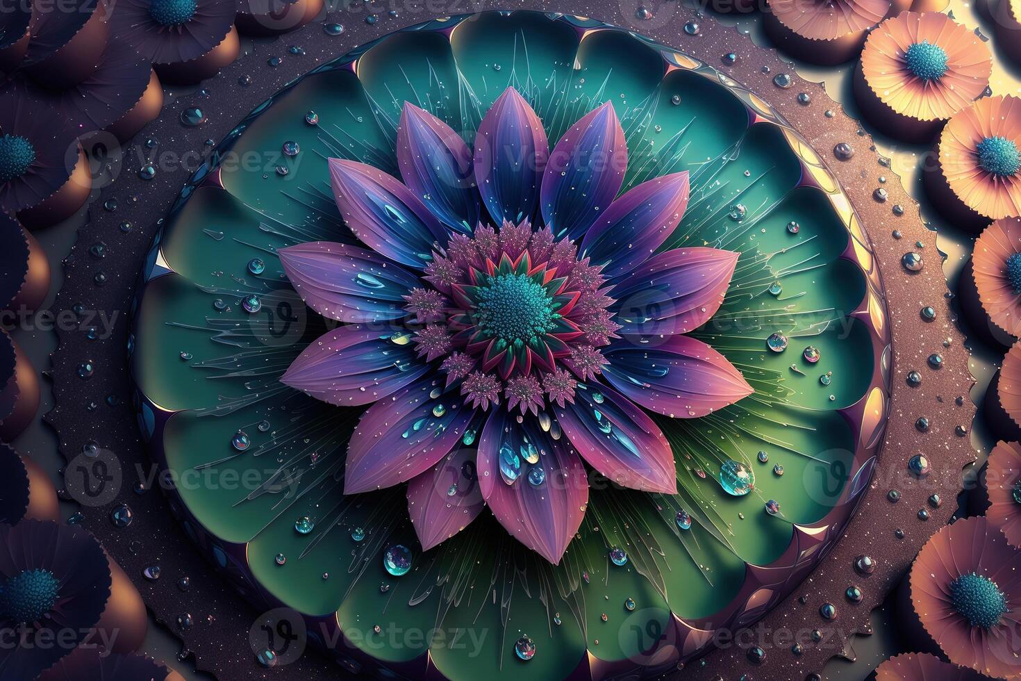 A flower with water drops on it photo