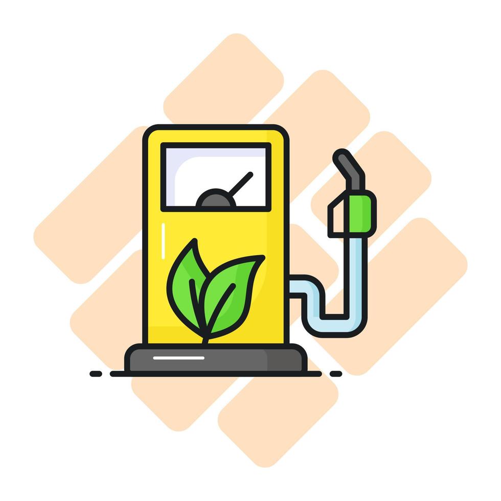 Check this premium quality vector of biofuel station, well designed icon of eco fuel in editable style