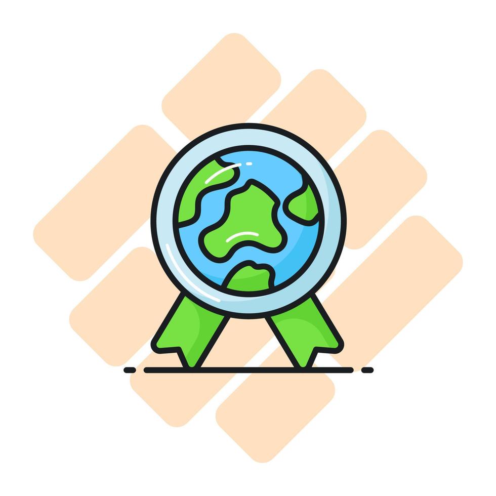 Carefully designed icon of eco badge in editable style, premium icon of world earth day vector