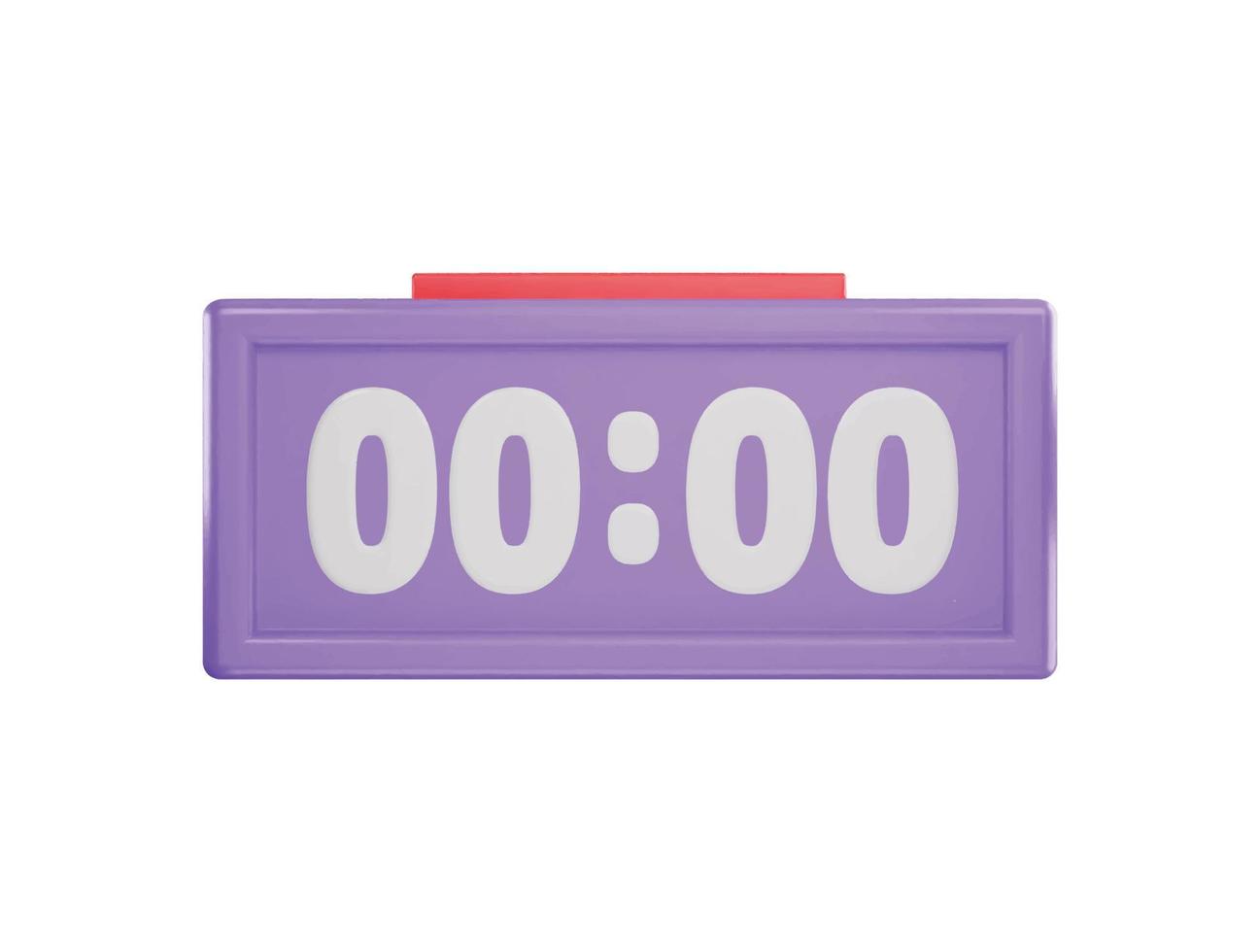 digital alarm icon 3d rendering vector illustration