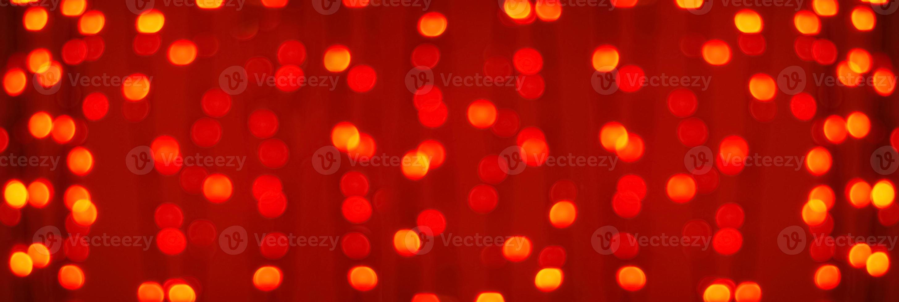 red garland lights background, blurry bokeh backdrop for web banner photo