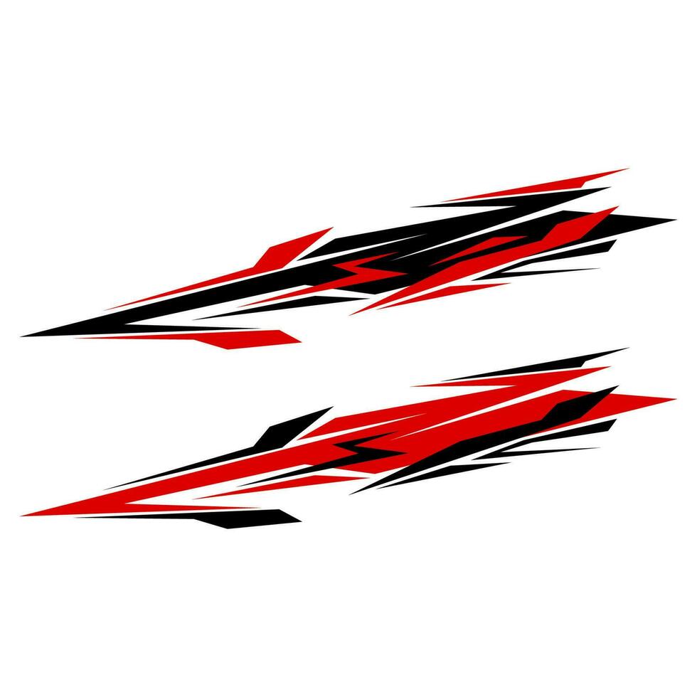 Racing Car decal wrap design. Graphic abstract livery designs for Racing vector