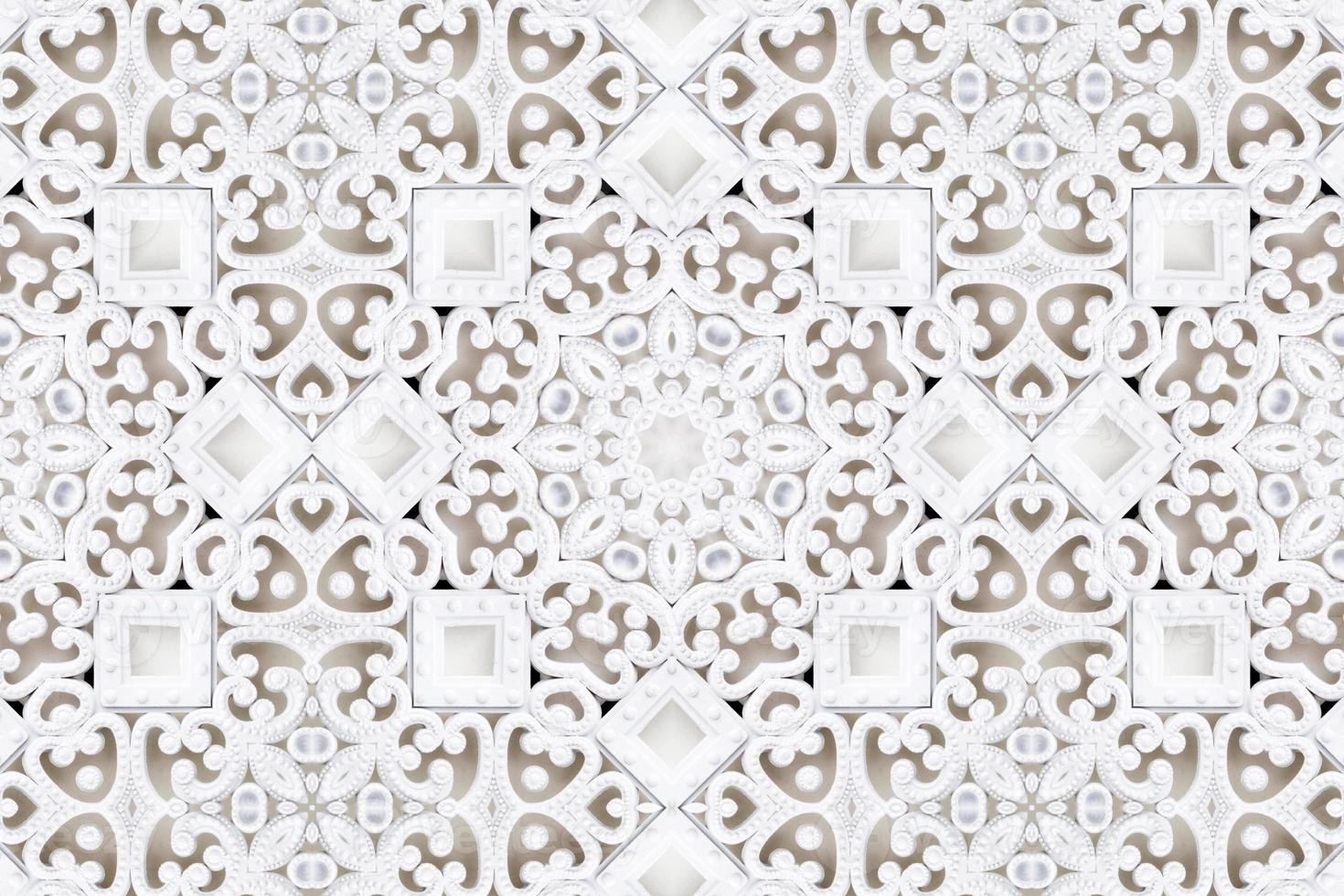 decorating geometric flower shapes and pattern background photo