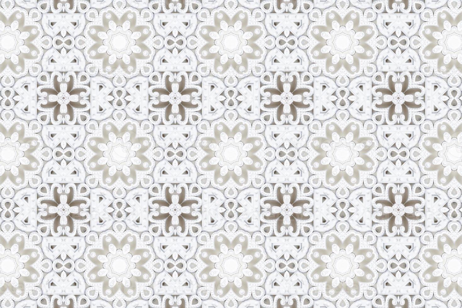 decorating geometric flower shapes and pattern background photo