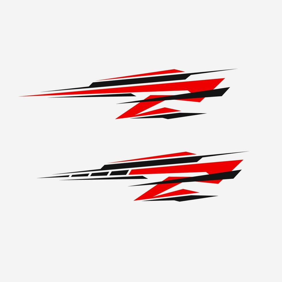 car wrapping decal template vector design. racing car body decals.