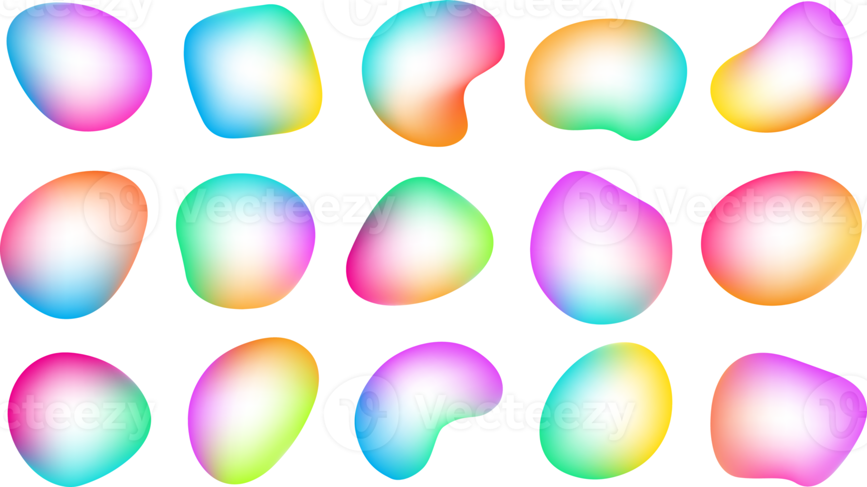 impostato di pendenza liquido colore fluido forme. astratto sfocatura gratuito modulo, iridescente colori effetto, isolato oggetti per disegno, striscione, volantino, attività commerciale carta, manifesto, ragnatela png