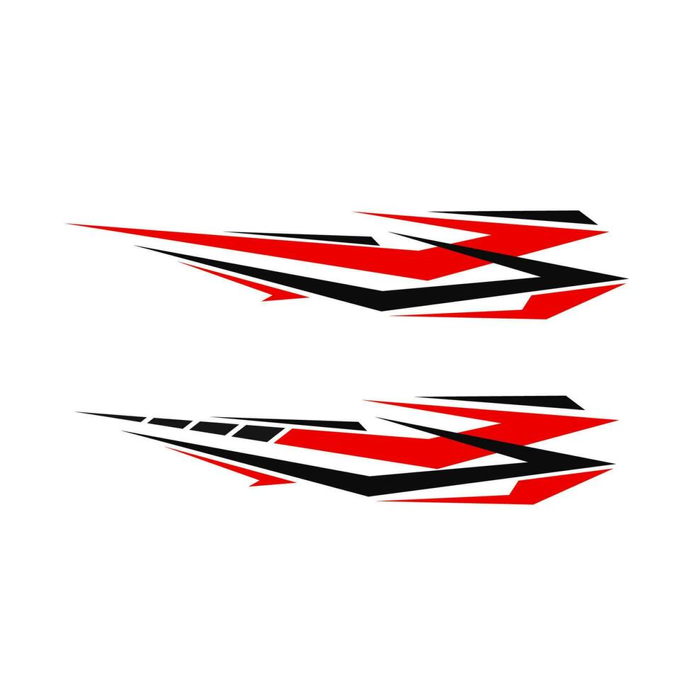 Rally Car Wrap design. Graphic abstract stripe racing vector