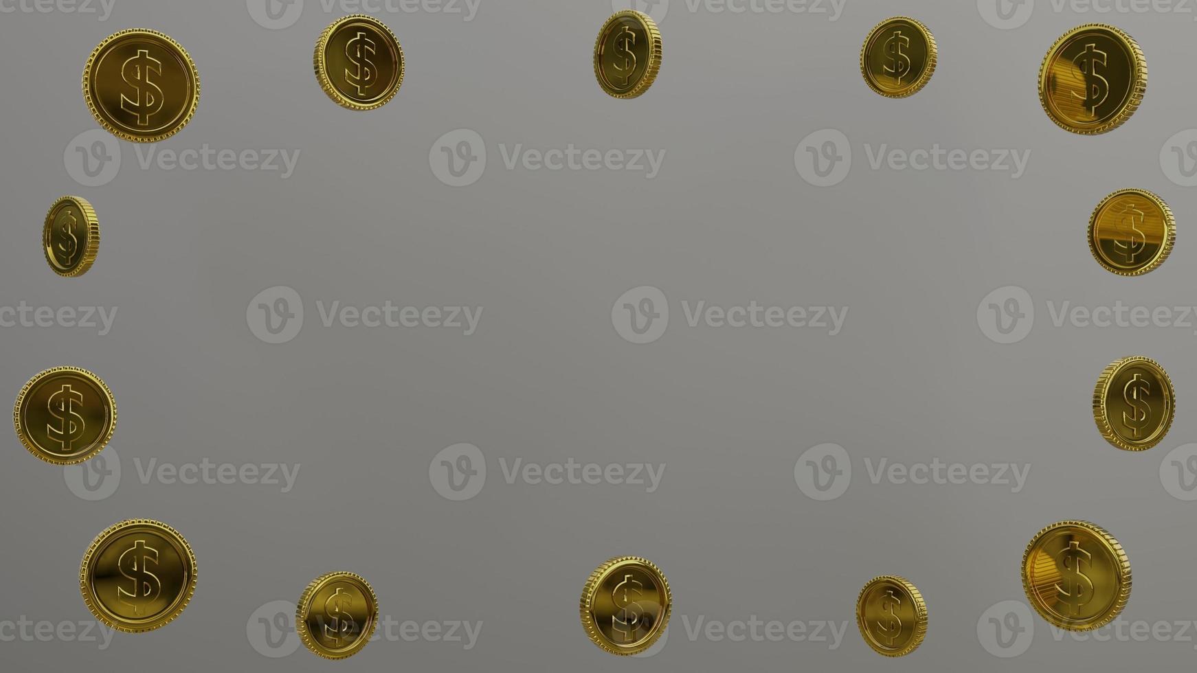 3D Rendering Gold Geometric Background photo