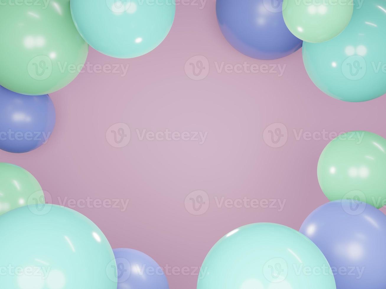 3D Rendering Geometric Background In Multicolor photo