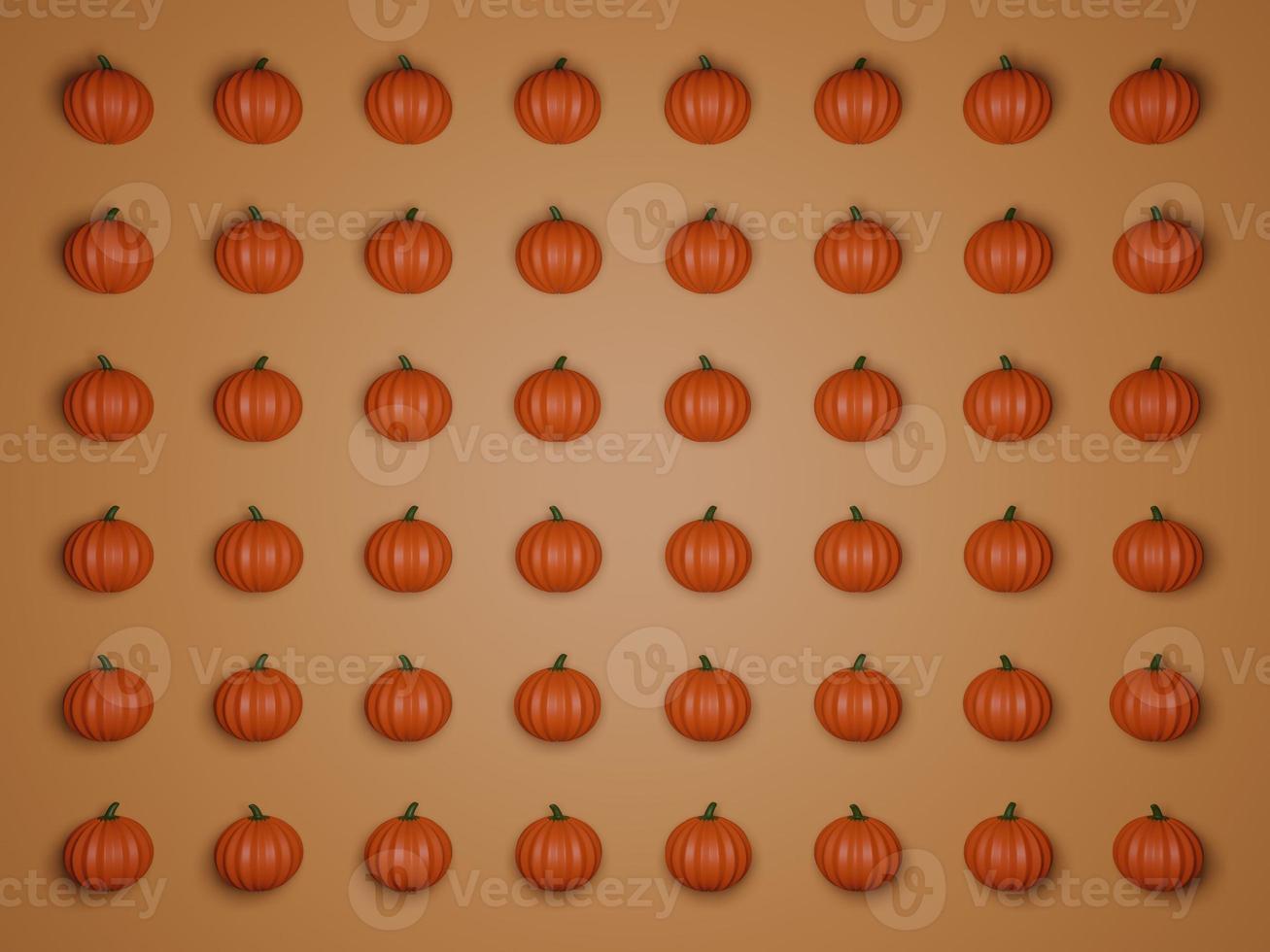 3D Rendering Pumpkin Pattern Background photo