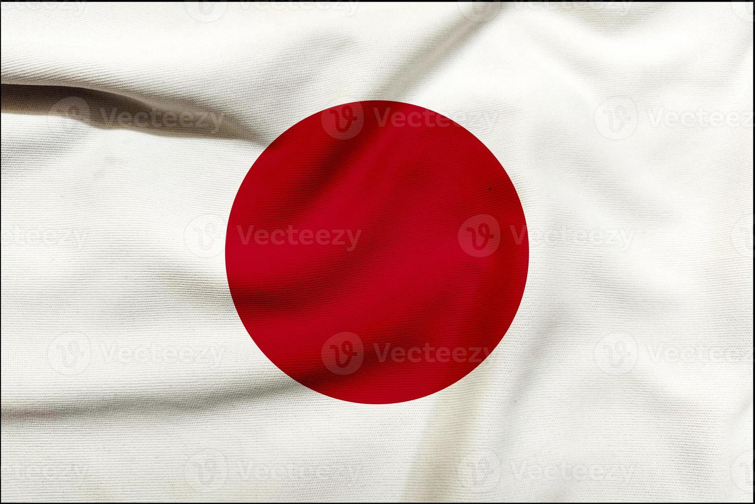 Japan Flag on the Cloth textured, Minimalist and Elegant Japanese Flag Design with a Contemporary Twist photo