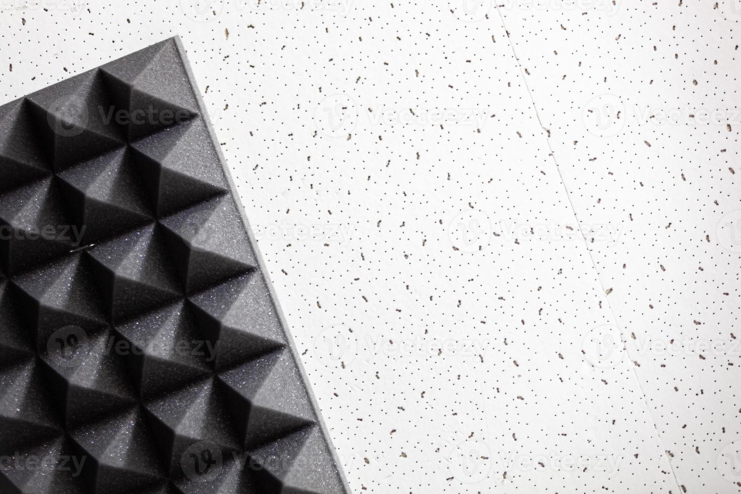 Two backgrounds on one wall. Professional soundproofing and plain white wall in a light pattern. Texture. Background. Template. High quality photo. Horizontal photo