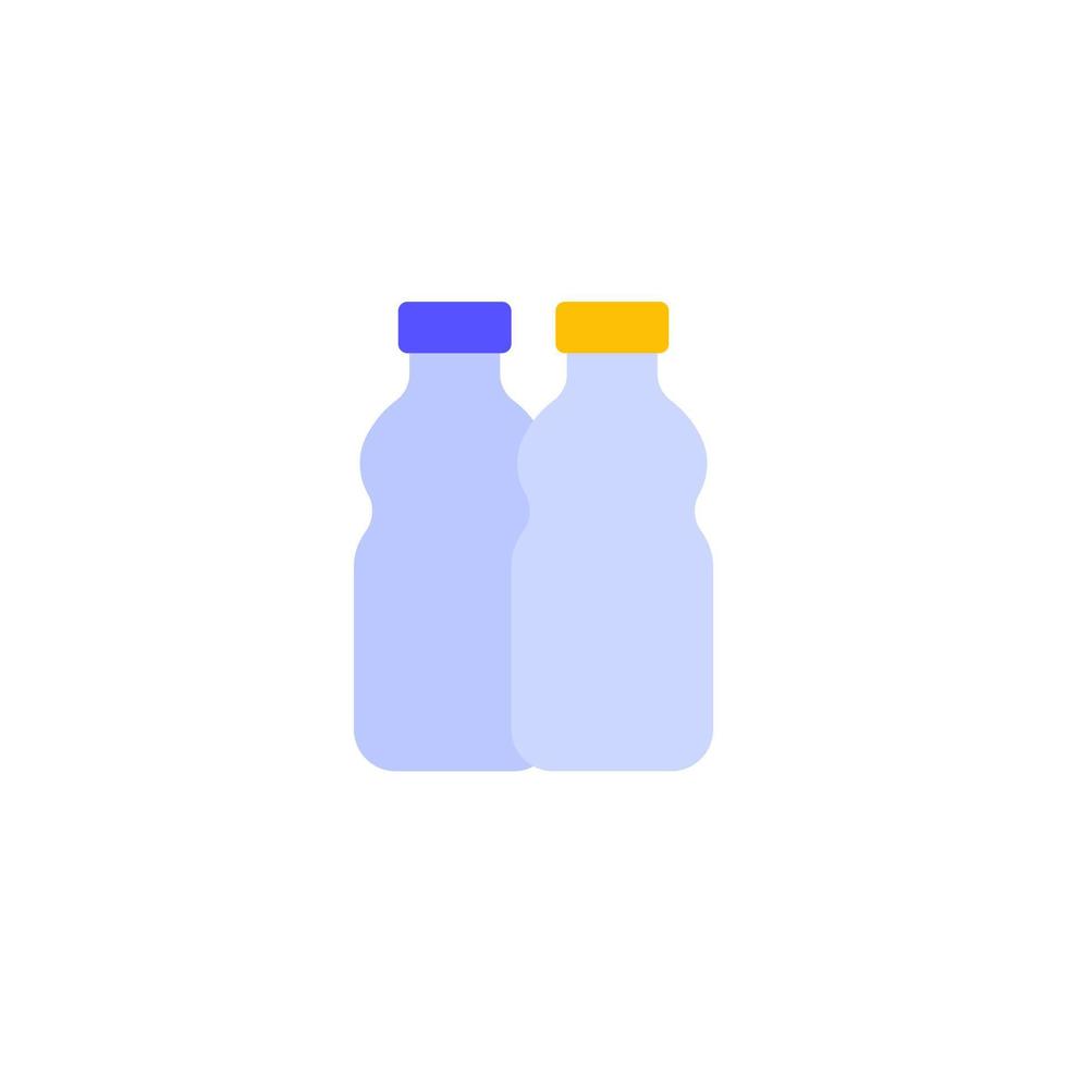 plastic bottles icon, flat vector