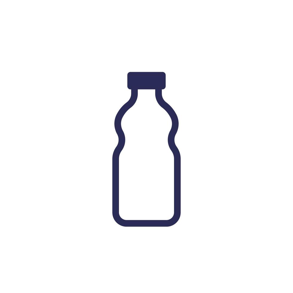 el plastico botella icono en blanco vector