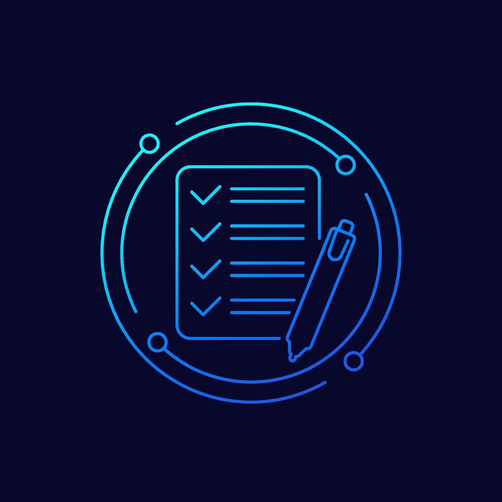 Survey or test line vector icon