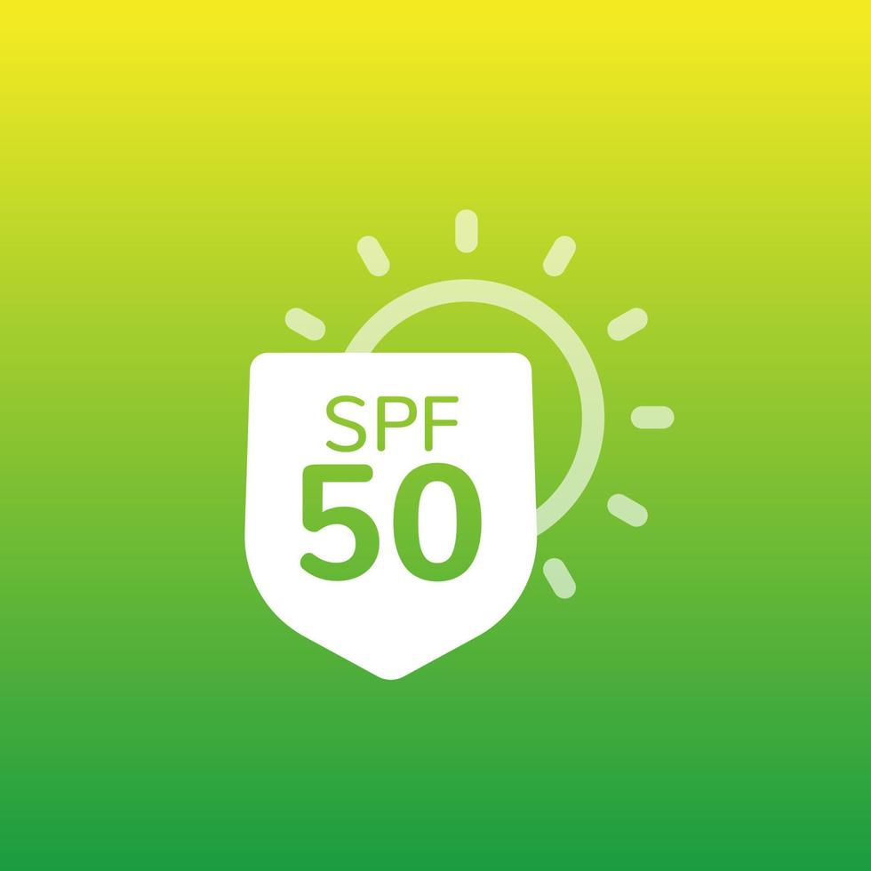 UV protection, SPF 50 icon, vector art