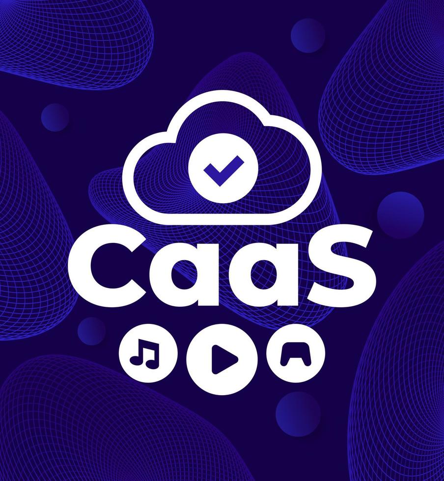 CaaS, content as a service vector illustration