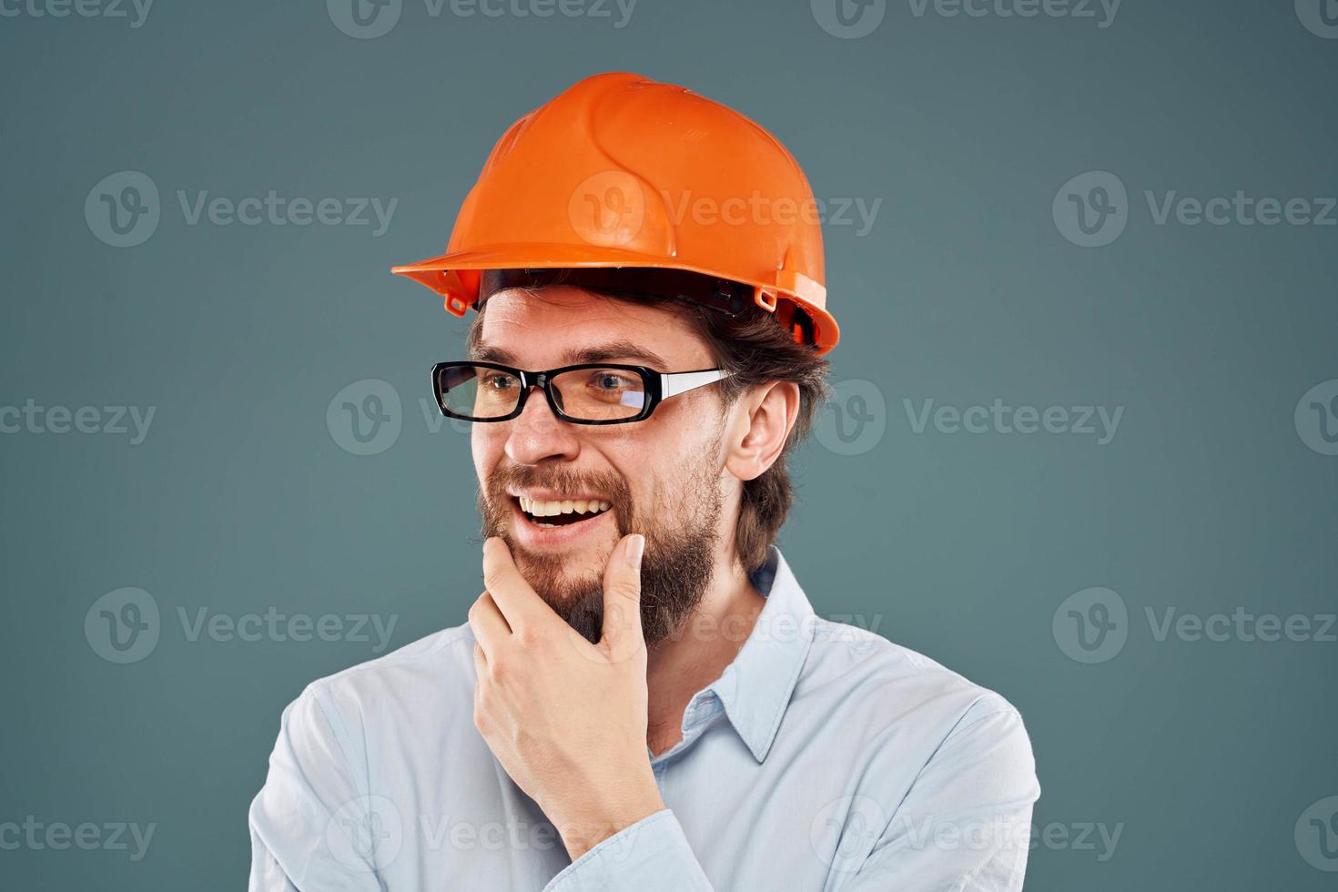 Emotional workers orange paint safety work industry photo