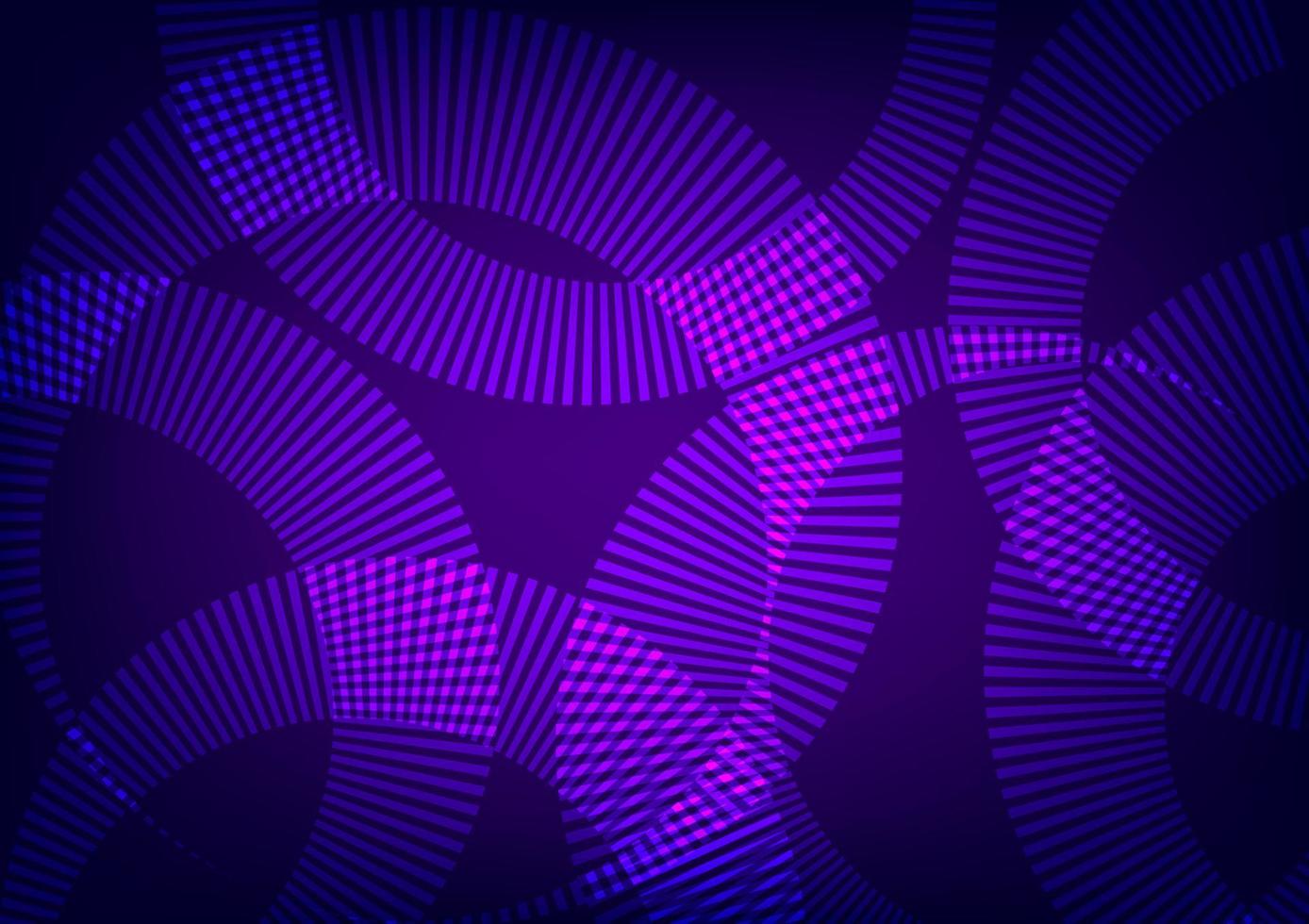 Abstract digital technology network dynamic line wave purple background vector