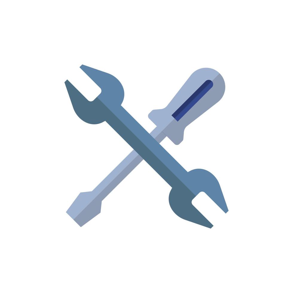 wrench and screwdriver icon design vector template
