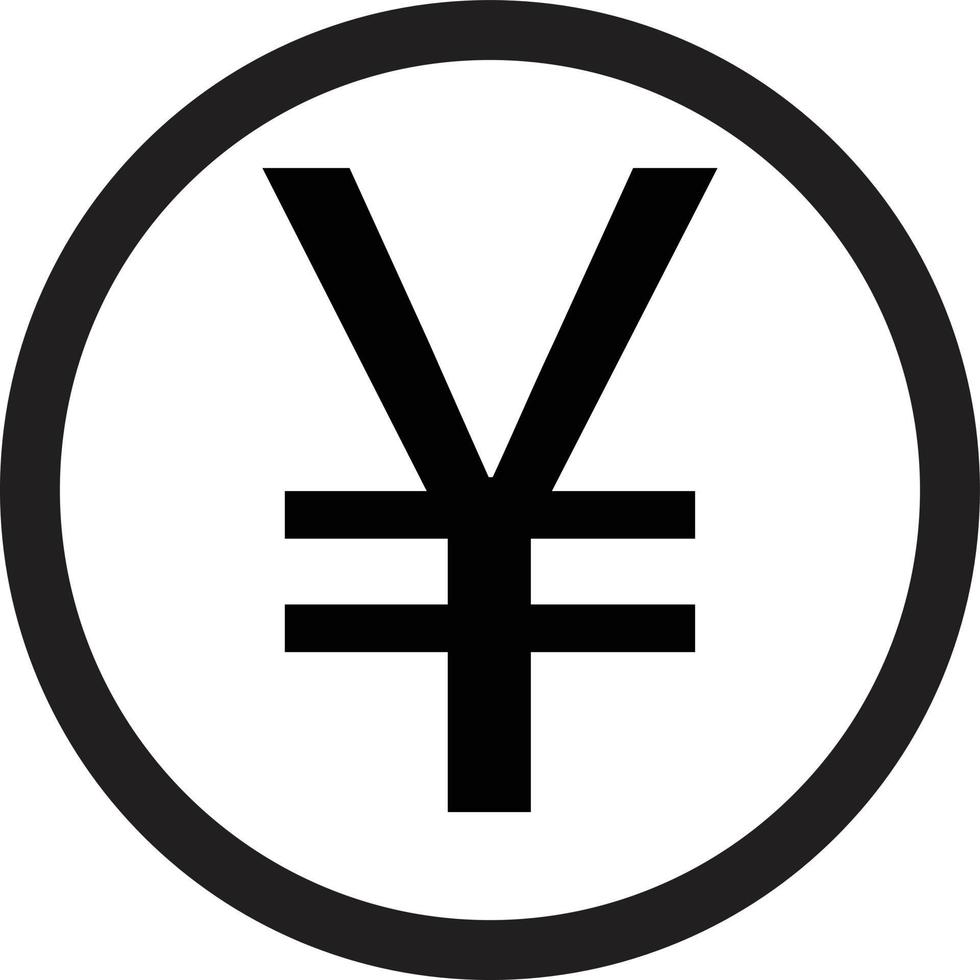 Yen currency symbol . Japanese Yen Currency icon vector