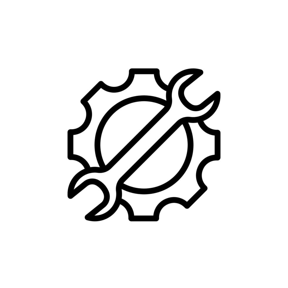 wrench and gear icon vector illustration design