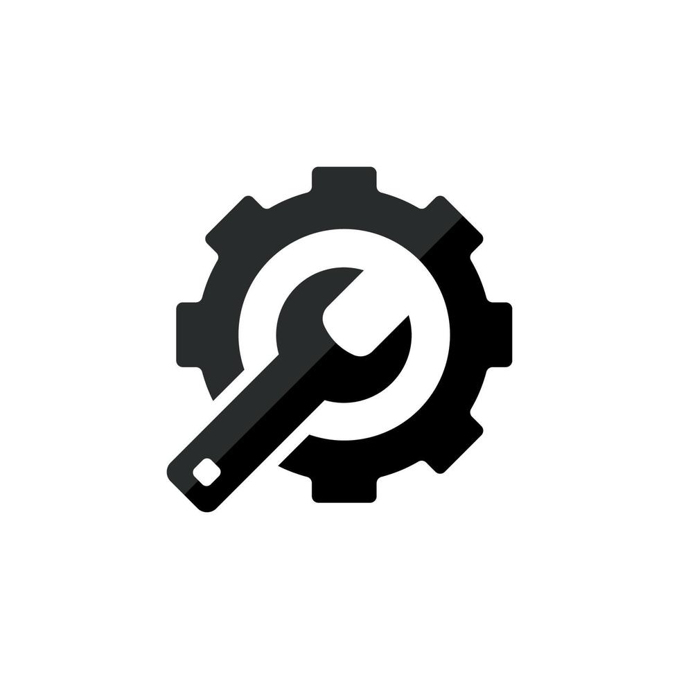 wrench and gear icon vector illustration design