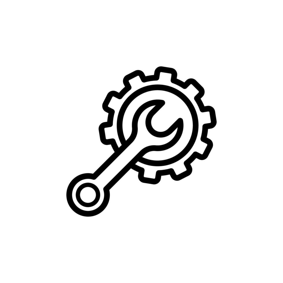 wrench and gear icon vector illustration design