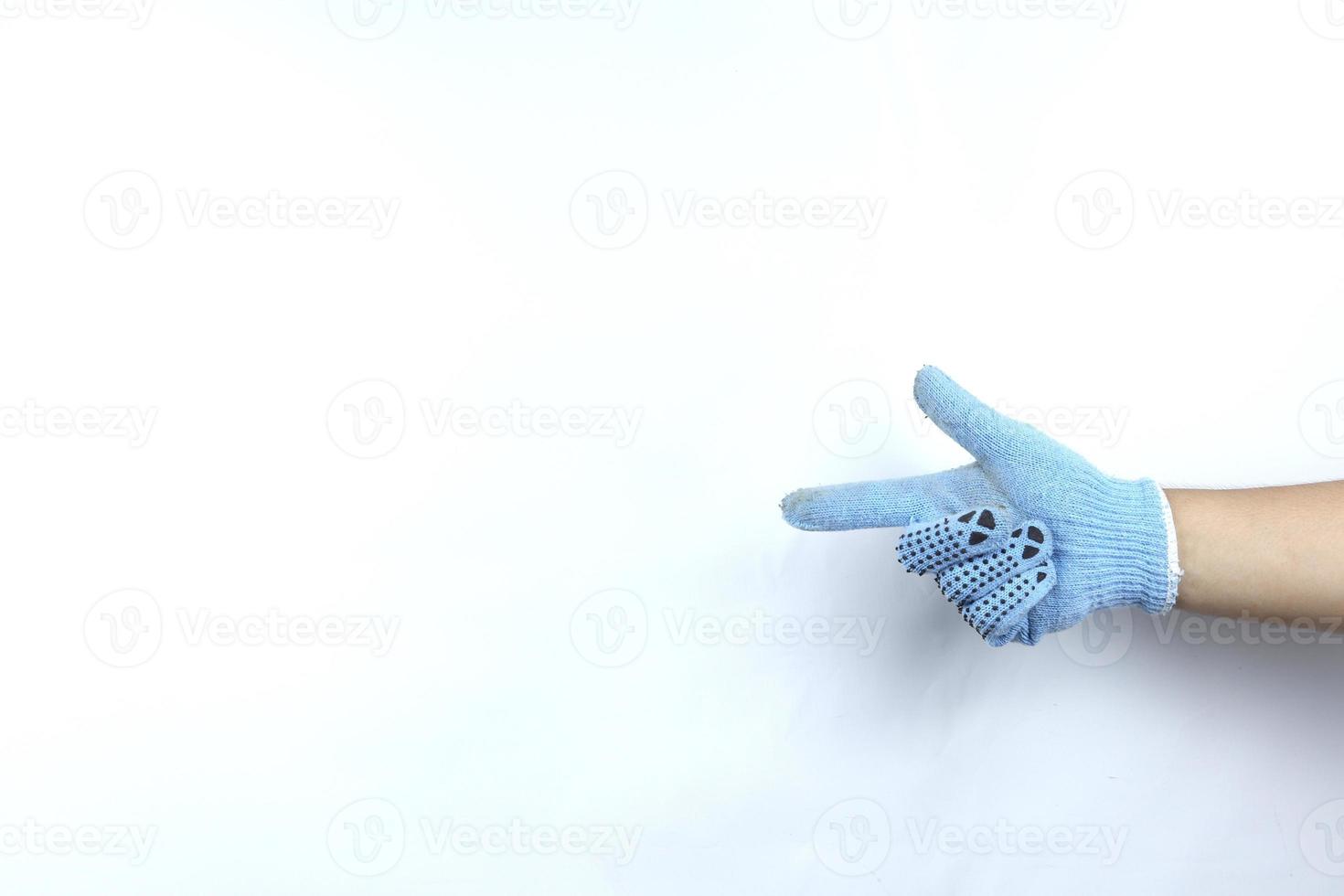 pointing hand isolated on a white background photo