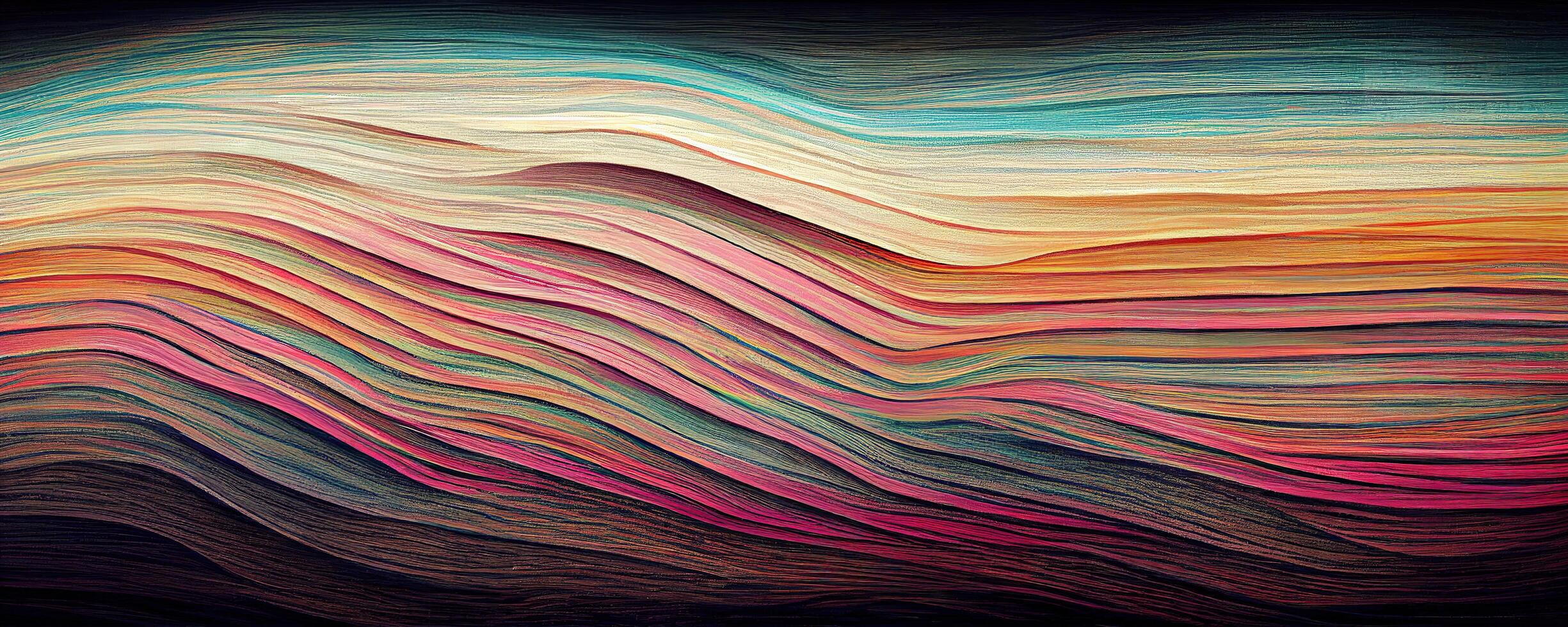 Multicolored abstract grunge waves. photo