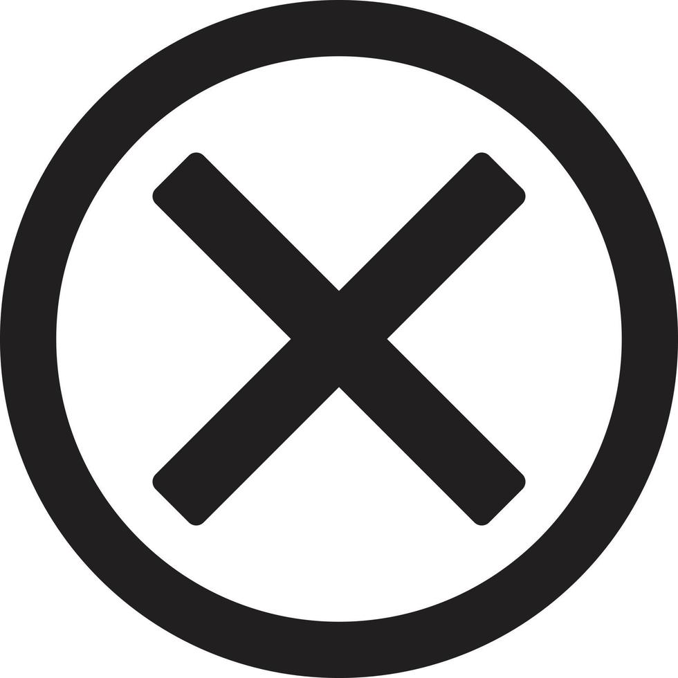 close icon . cross mark . delete icon . cancel icon . wrong sign . vector illustration