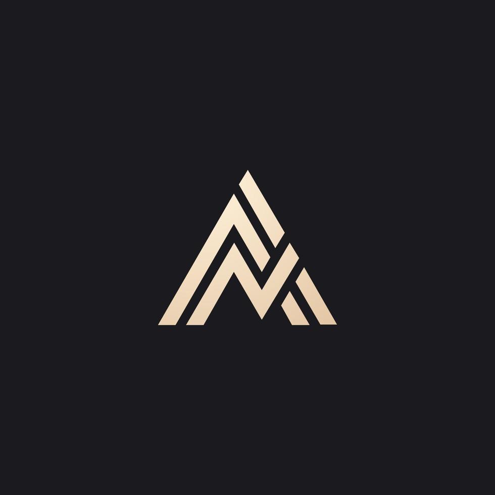 Luxury and modern AN letter logo design vector