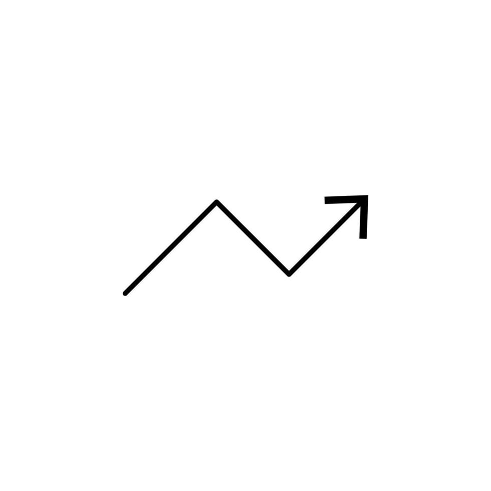 statistics up arrow vector icon