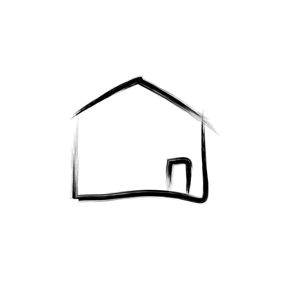 casa bosquejo estilo vector icono