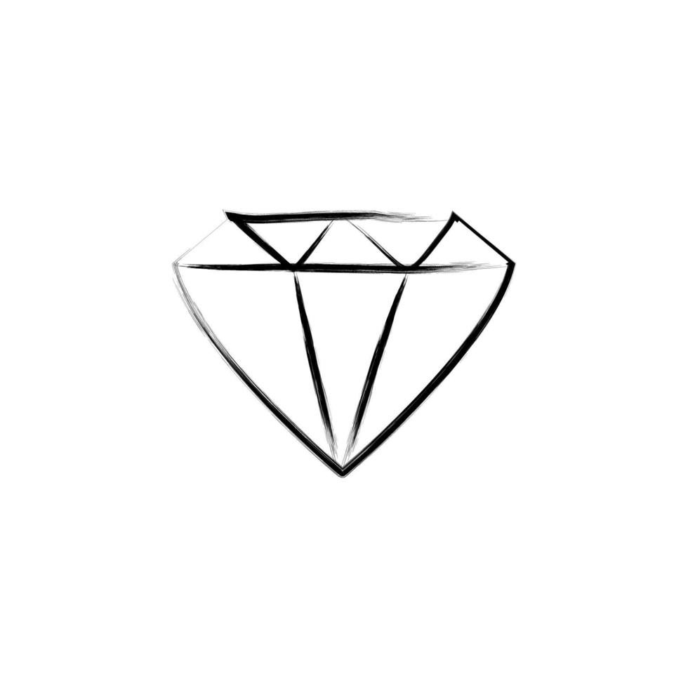 diamond sketch style vector icon