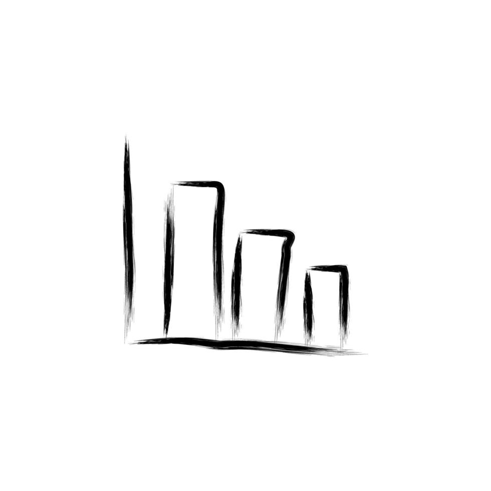 business chart sketch style vector icon