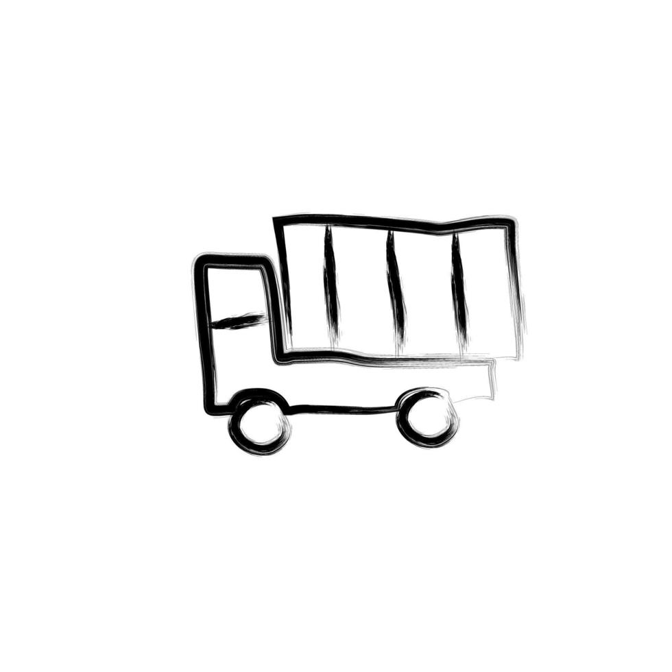 camión bosquejo estilo vector icono