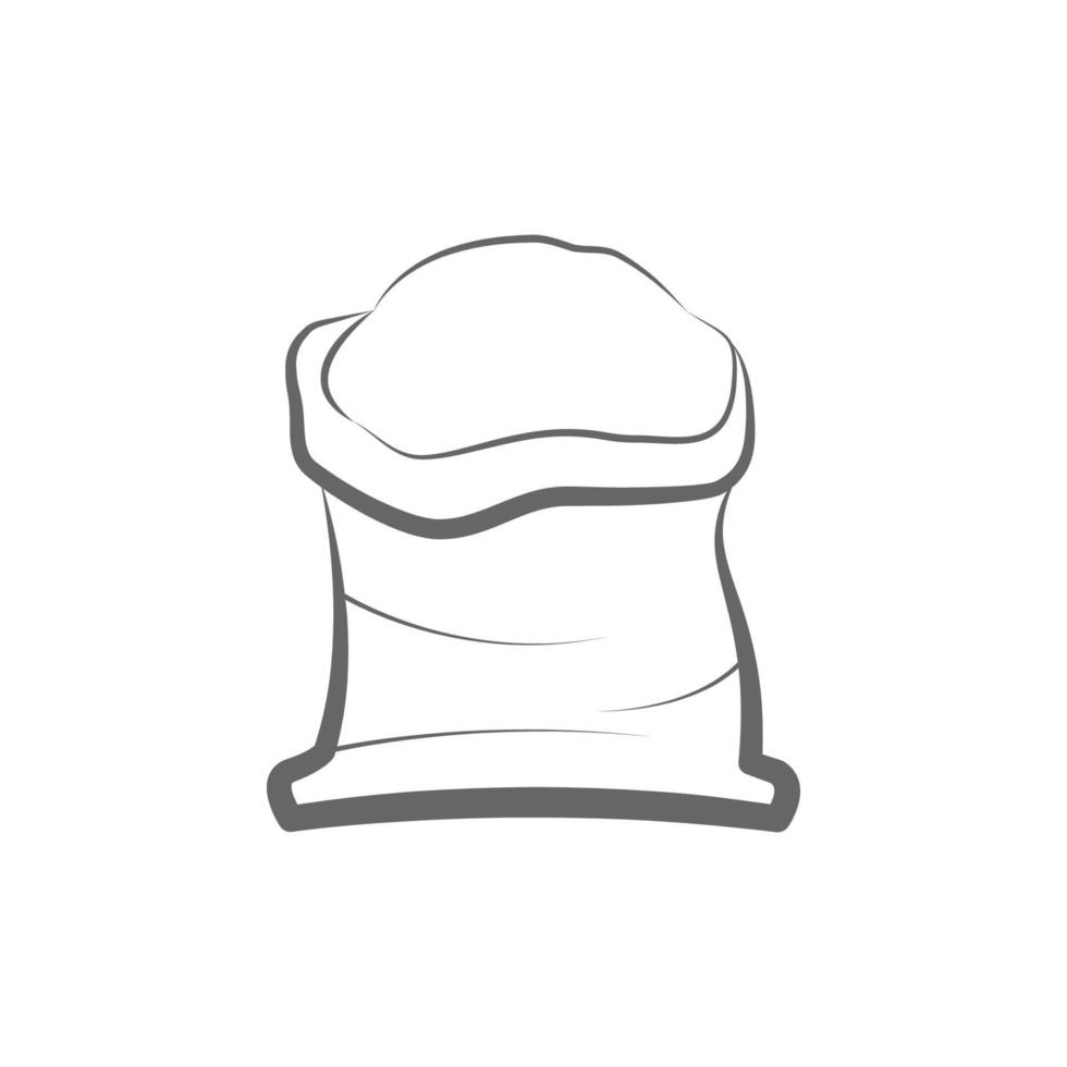 Flour, bread hand drawn vector icon