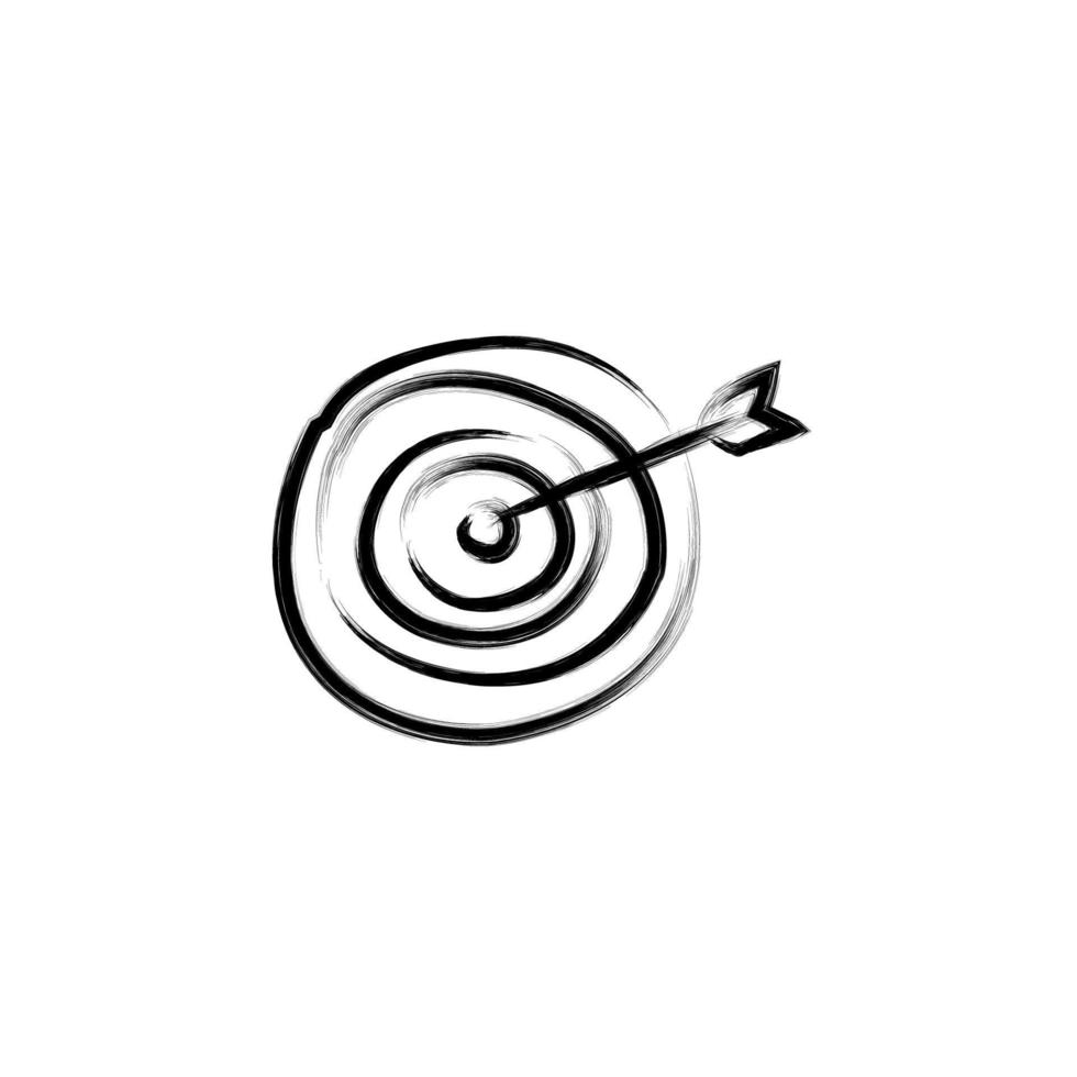 target sketch style vector icon