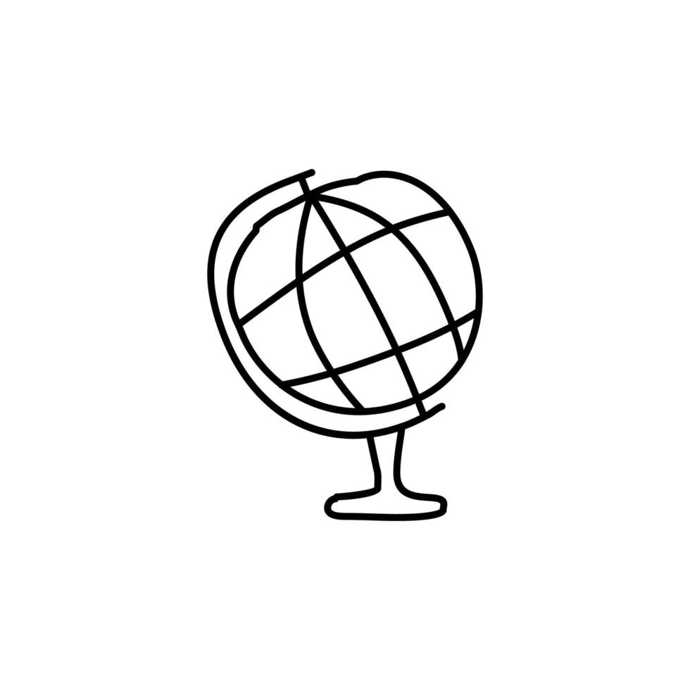 globe sketch vector icon